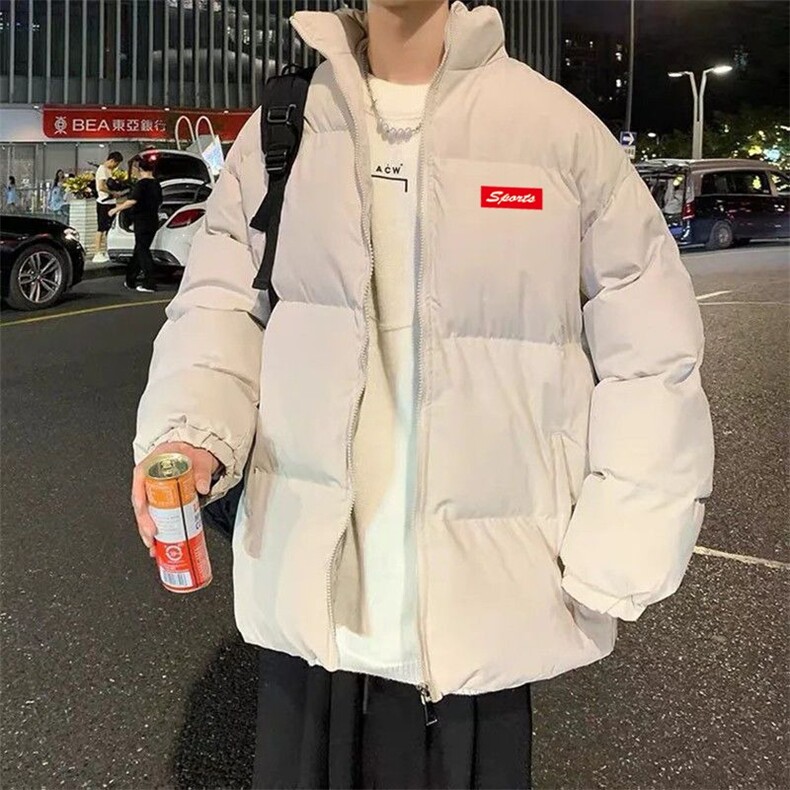 新款棉衣男冬加绒加厚棉袄外套青少年宽松立领潮面包服TT53 P63图片