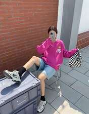 休闲笑脸卫衣，女装卫衣/绒衫，巴黎之夜