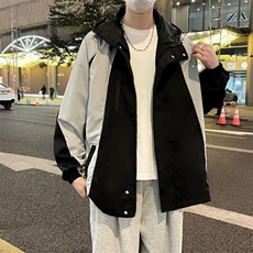 顿外套男春秋2024新款防风防水夹克男连帽宽松休闲褂J675/P65，男装夹克，星座506