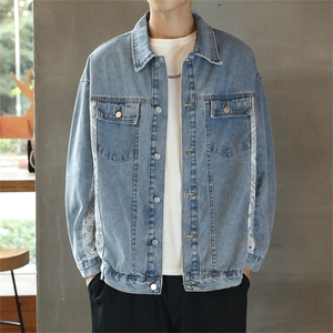 2022 春季男士大码牛仔夹克宽松百搭牛仔外套牛仔衣JK814-P68图片