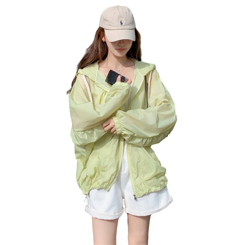 轻薄连帽防晒衣外套女夏季2025新款网红爆款减龄流行超火上衣夹克,女装短外套,2C176