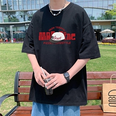 T792纯棉潮牌重磅短袖t恤男夏季oversize小众高街美式宽松上衣，男装T恤，星座304A