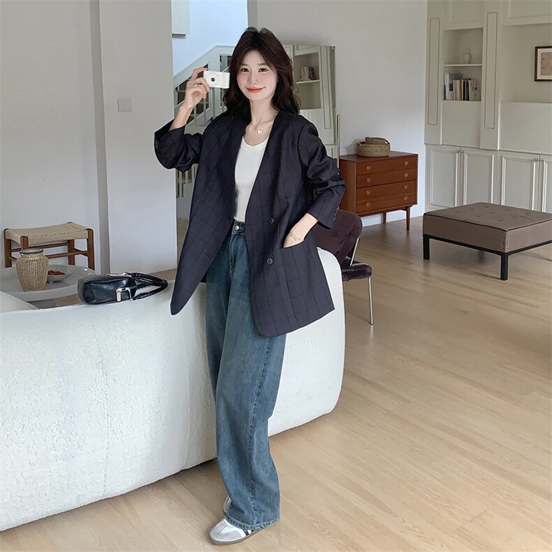 大货已出《主推款数据好》款号8001格子小西服外套P145K218,女装西装,2C217