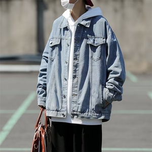 春秋日系Cityboy工装牛仔外套港风复古高街牛仔衣夹克 W5647-P65图片