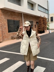 羽绒马甲女2022秋冬新款加厚保暖连帽马夹外穿坎肩，女装马甲，川哲