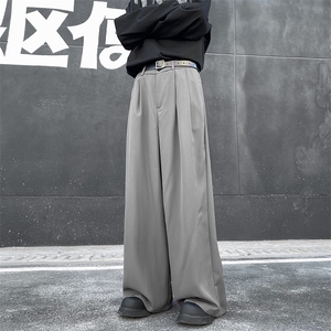 西装裤子男日系裤子宽松直筒休闲长裤垂感阔腿西裤K310-P45图片