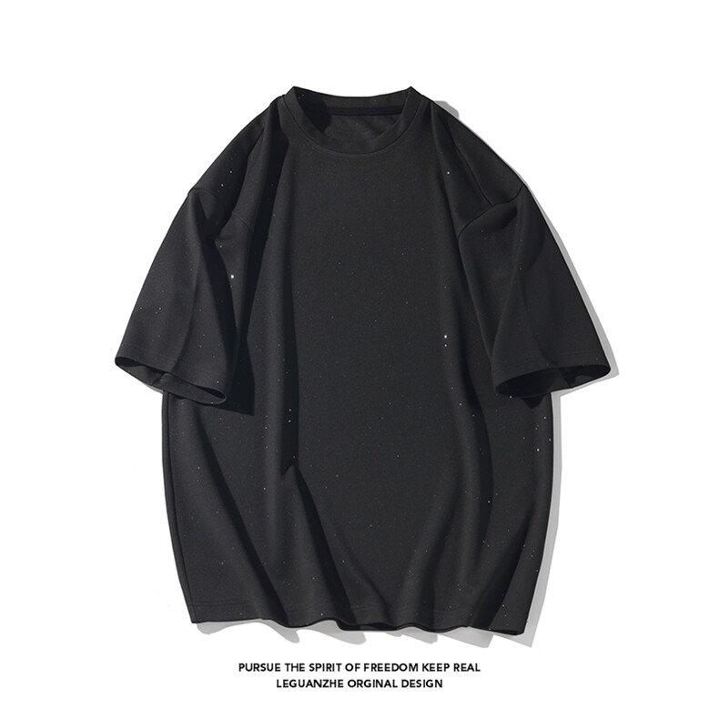 2024夏季新款港风白底大码满天星短袖T恤M-5XHT24209-特P20,男装T恤,电商A022