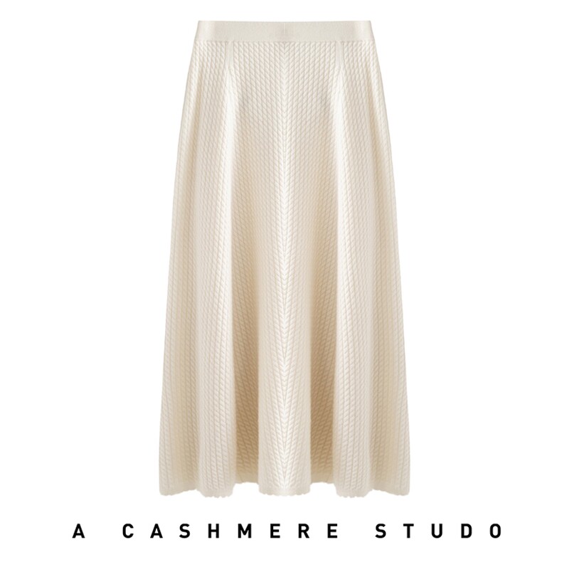 2025舒适百搭简约秋冬新款软糯舒适女士半身羊绒裙，女装半身裙，星纬羊绒