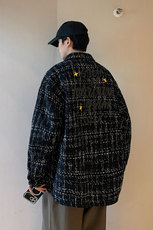 港风小香风衬衫男大码M-5XL中性情侣潮衬衫男CCS8019P45加绒P55，男装衬衫，星座227-7