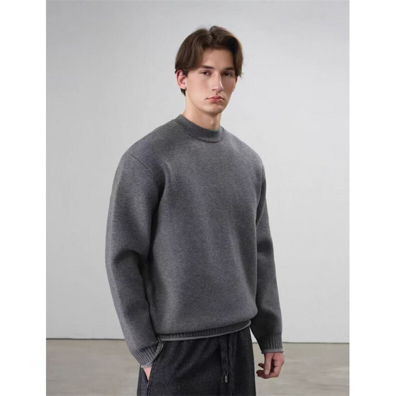 网图慎用B216MY5166特P65男加厚卷边毛衣高质量高克重，男装针织衫/毛衣，电商B216（原B302）