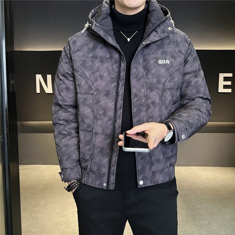 9519-M-4XL-P215标50绒男士休闲连帽不可拆刺绣羽绒服外套,男装羽绒服,电商B255