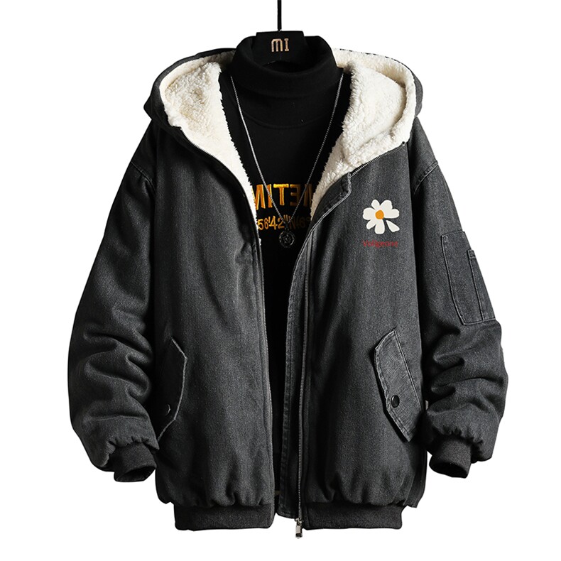 NM53059-P140牛仔外套男大码加厚加绒衣男羊羔毛服男,男装棉衣,电商A040A