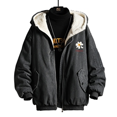 NM53059-P140牛仔外套男大码加厚加绒衣男羊羔毛服男，男装棉衣，电商A040A