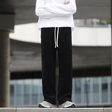 秋季雪尼尔阔腿卫裤cityboy休闲裤男直筒高街XD8812-P53控78，男装休闲裤，星座717
