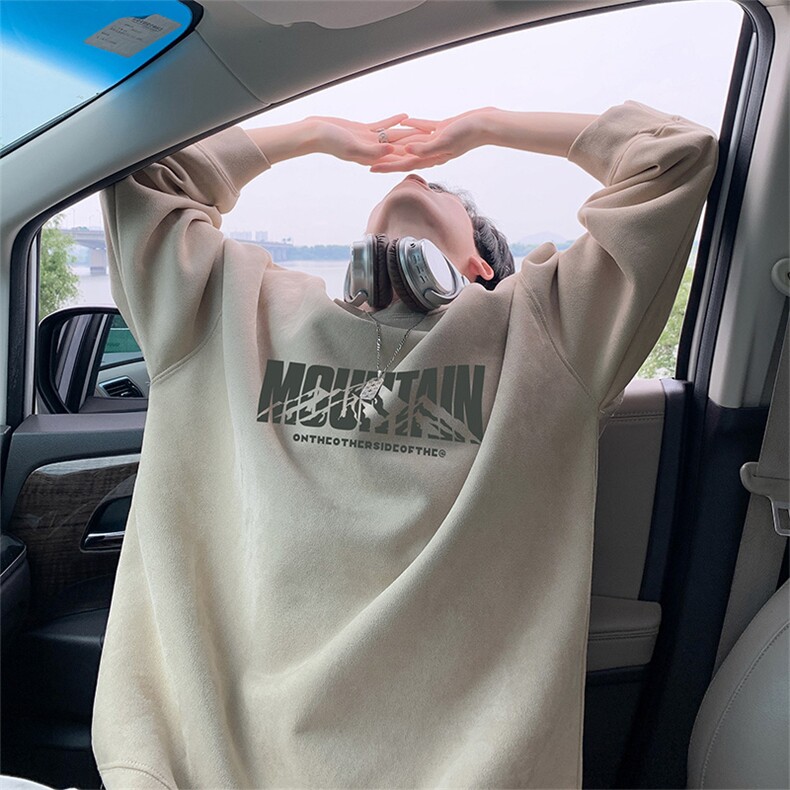 抖音得物高品质美式潮流麂皮绒宽松圆领卫衣wyjp4037-特p35控69,男装卫衣,星座605(原A050)