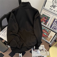 潮条纹卫衣夹克男女同款秋季宽松休闲拼接美式复古外套J65/P50，男装夹克，星座506B