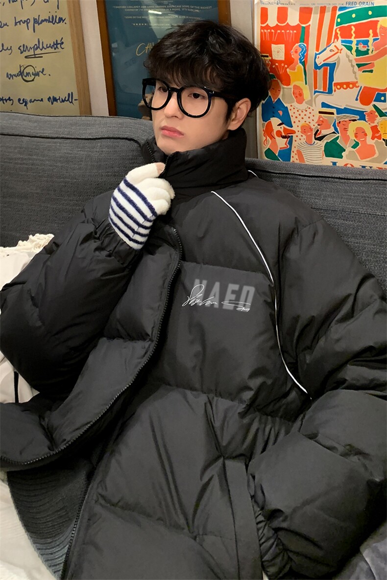23冬季新款潮流印花字母时尚百搭羽绒服YR63002P225控268,男装羽绒服,电商A268A