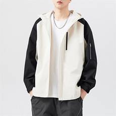 秋季宽松夹克男撞色冲锋衣外套DSA157B-JK7839-P70，男装夹克，电商A157B