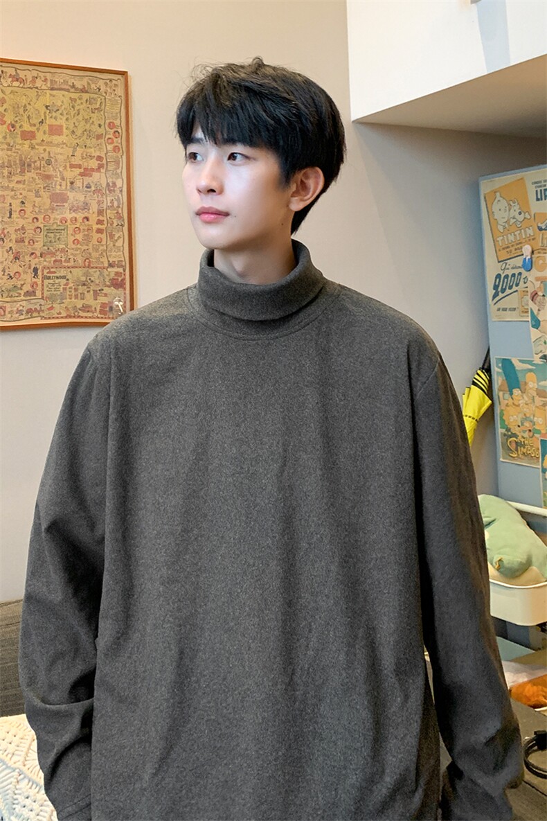 神！！8XL-M打底衫男秋冬德绒高领T恤特大码长袖TBG1102P35控55,男装T恤,电商D206-1