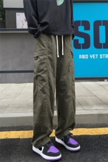 美式宽松直筒秋季速干休闲裤K072模特外景锦纶(S-3XL)TP22，男装休闲裤，电商A088