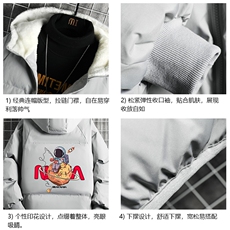 控128加绒面包服男大码羊羔毛衣男MY16287-P100，男装棉衣，电商A040A