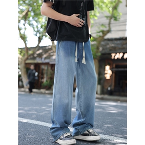 抖音品质夏季潮流新款渐变宽松休闲直筒牛仔裤B315-K5448-P50控68图片