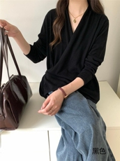 2025年秋季宽松型通勤单件长袖时尚侧扣开衫，女装羊毛衫，纳驰羊绒