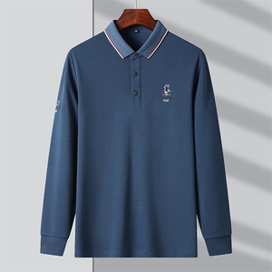 QLM77173男式秋季服装新款长袖T恤青年翻领四季打底体恤P66图片
