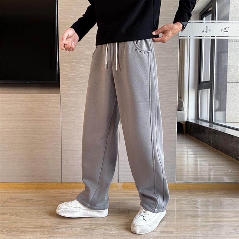K5236-P78控108秋冬加绒卫裤男宽松休闲裤子高级长裤新款时尚条纹,男装休闲裤,星座102A（原电商D309-1）