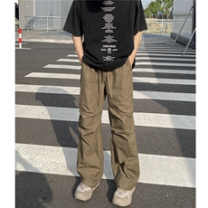 XZ612-K654-P55控78夏季降落伞兵裤褶皱解构速干裤冰丝报纸2，男装休闲裤，星座612