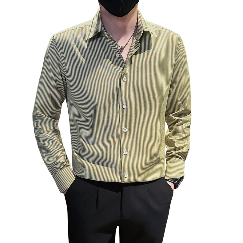 主推新款足货秋冬男士内搭长袖衬衫小伙店主条纹衬衣C601P48控78,男装衬衫,星座301B-1