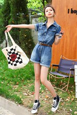 现货-闪电发货-2023夏季新款时尚休闲减龄薄款连体短裤，女装连体裤，新思路