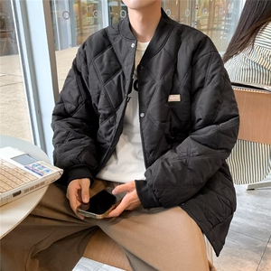 棉服男冬季棉袄薄款棉衣面包服外套学院风休闲棒球领夹克 MC417图片