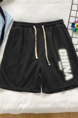 MK37053-P15冰丝短裤男士大码宽松休闲五分裤男运动中裤，男装休闲裤，电商A040