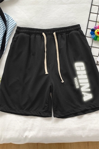 MK37053-P15 冰丝短裤男士大码宽松休闲五分裤男运动中裤图片