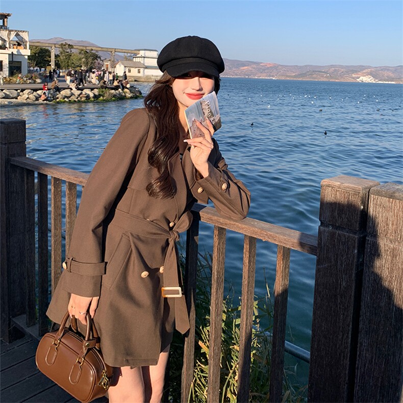 现货新款休闲时尚春秋风衣外套浙宝B2楼239-P155-控215,女装风衣,姿衣轩