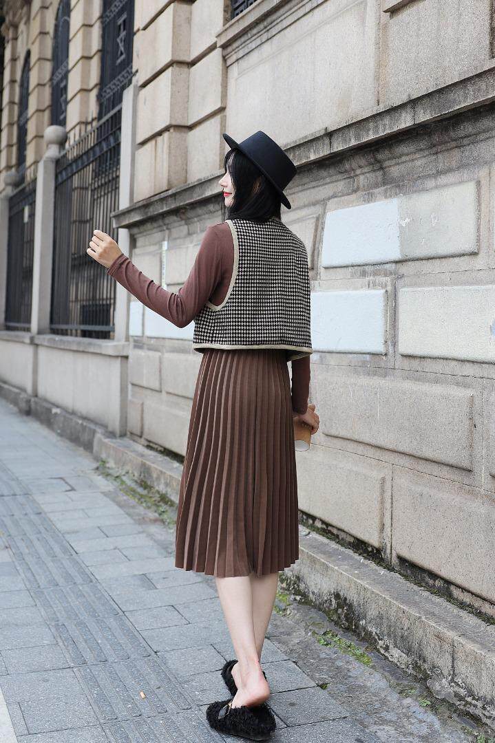 两件套连衣裙，女装连衣裙，倾爽