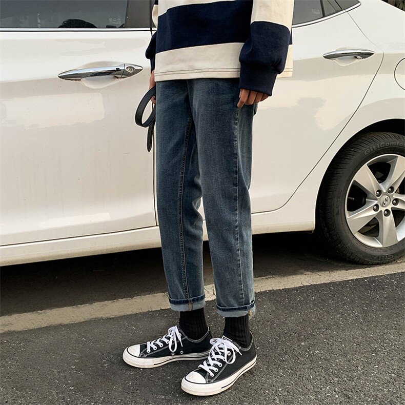 春季猫须小脚牛仔裤跑量休闲裤子XZ707-KZ005-50,男装牛仔裤,星座707