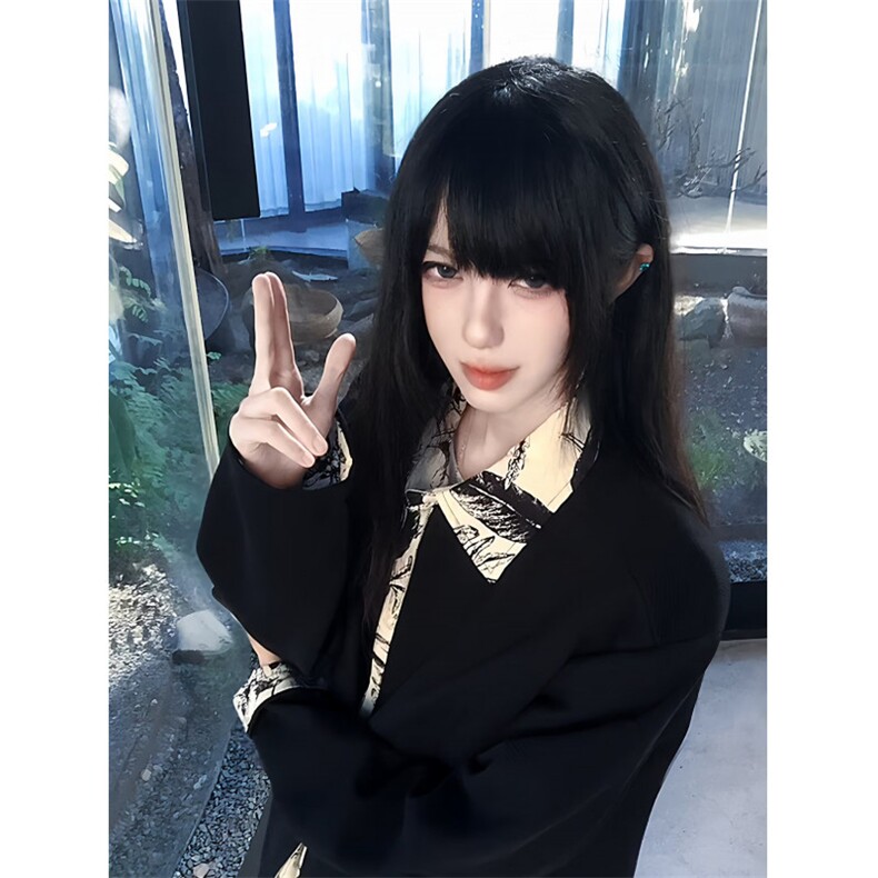 2025春秋季轻奢美式复古帅气工装假两件夹克男女修身时尚外套,男装夹克,四季星座505