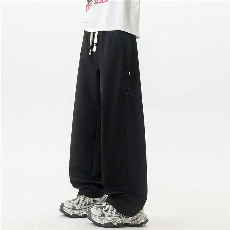 美式重磅刺绣高级痞帅黑色男冲锋裤伞兵裤X416B-KL1055-p55限价88,男装休闲裤,星座416B