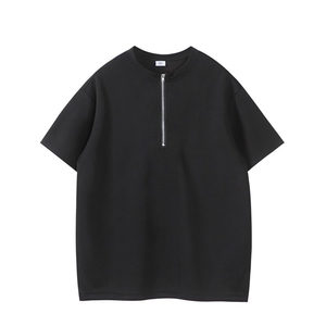 白底图 可二开 M-5XL 半拉链亨利领夏季潮流短袖宽松T恤男 特P20图片