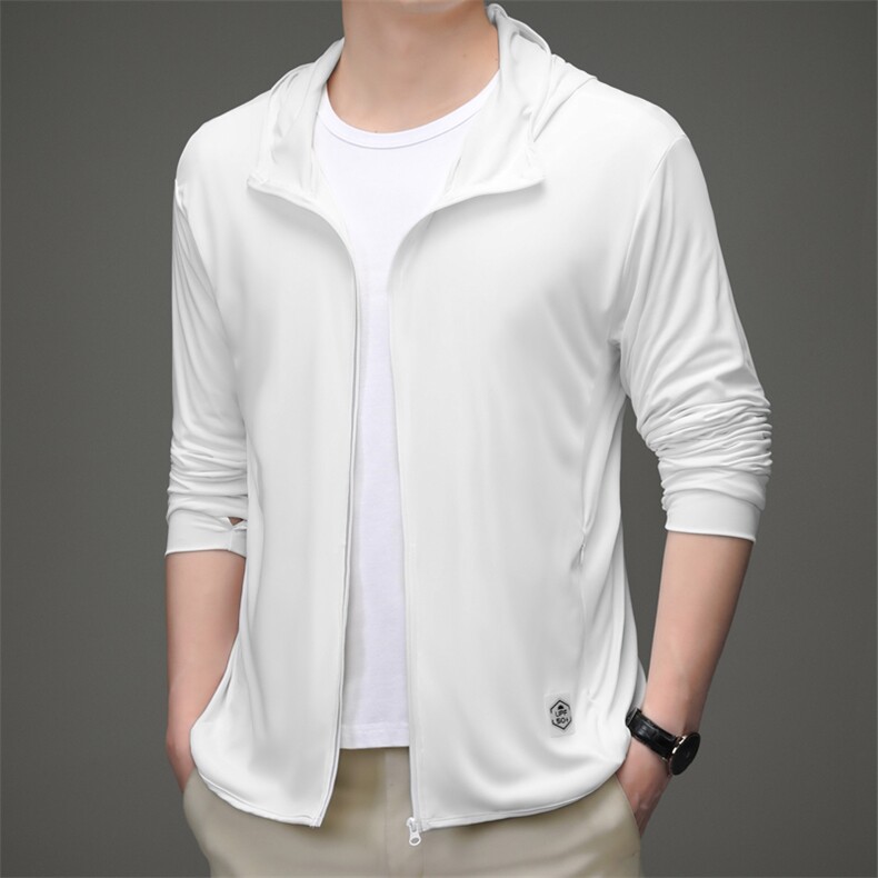 防晒衣2023夏季超薄透气中年男士防晒服外套户外衣服休闲连帽夹克,男装夹克,电商B212（原钱塘6029）