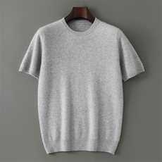 2025百搭时尚简约短袖圆领羊毛衫，男装羊毛衫，千国羊绒