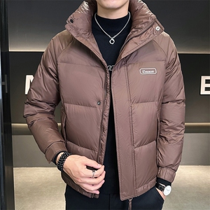 店主风冬季新款纯色休闲短款保暖羽绒服外套男YR809-P160图片