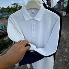 CP02男士长袖纯色POLO衫大码男女团队可定制印花秋T恤学生青少年，男装T恤，星座115A(原星座507）