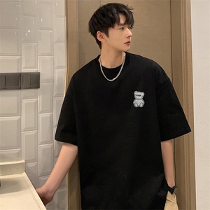麂皮绒短袖t恤男大码半袖男 JD82292-P25图片