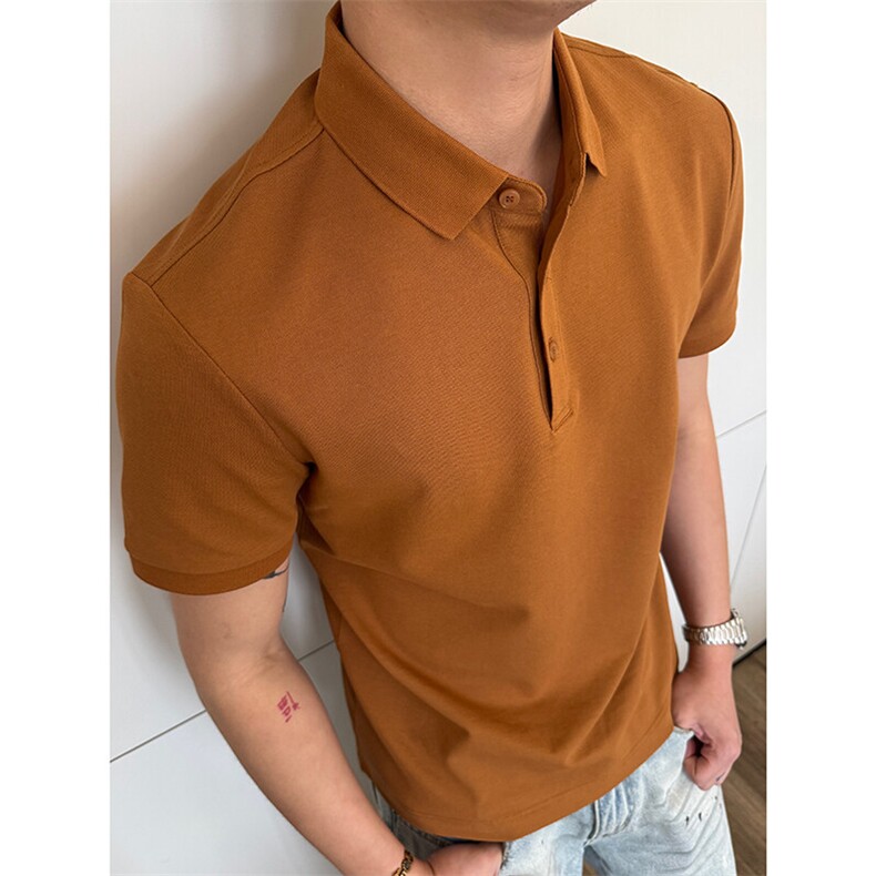 7A抑菌220克丝光珠地高品质常年主推短袖T恤翻领Polo衫T0257,男装Polo衫,电商D342