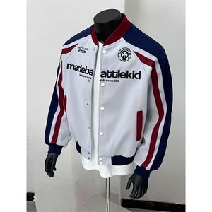 1506-1/GM550/P77拼色字母刺绣棒球服夹克百搭休闲潮牌情侣款外套图片