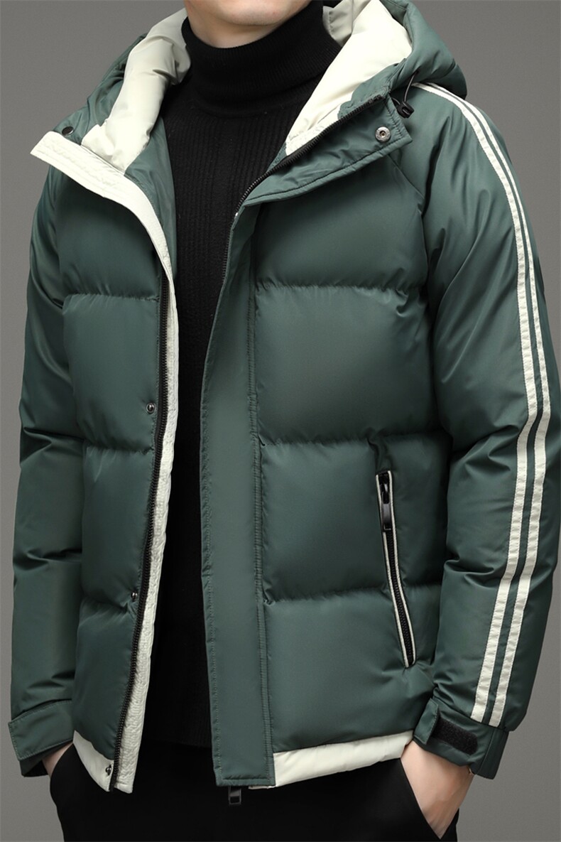 2023冬季新款男士连帽加厚保暖棉服中年商务休闲纺丝棉男装外套,男装棉衣,电商B212（原钱塘6029）