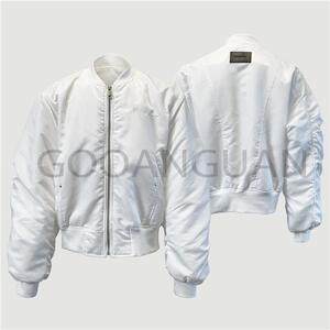棒球领棉服外套加厚保暖廓形短款弯刀袖飞行员夹克LF1018P95图片